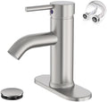 Brushed Nickel Bathroom Faucet for 1 or 3 Holes by Greenspring