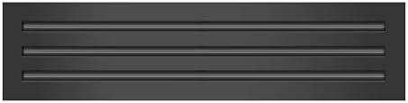 BUILDMART - 24x6 Modern AC Vent Cover - Decorative Black Air Vent - Standard by TexasBuildmart
