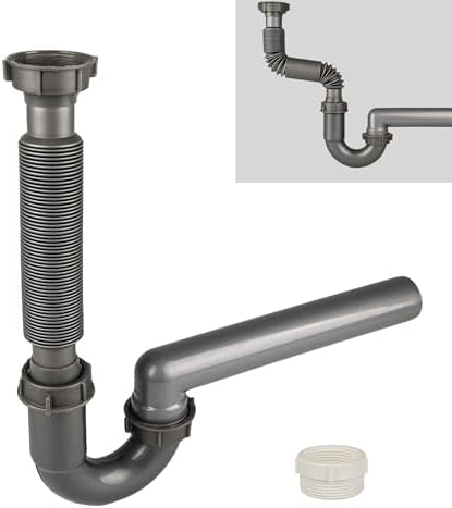 Flexible Sink Drain Kit, 1-1/2 In Expandable P-Trap by COLDDD