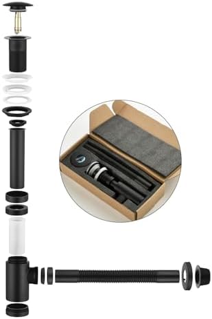 Bathroom Sink P-Trap Complete Set Adjustable Threaded Tube 1-1/4 Bottle Trap - Image 6
