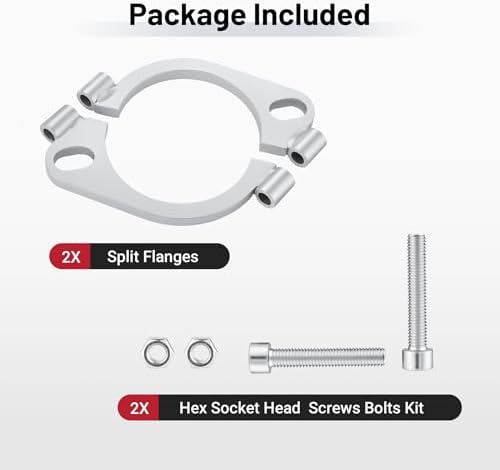 EVIL ENERGY 3 Inch Split Flange Repair Kit, Exhaust Flat Oval Flange Connection - Image 7