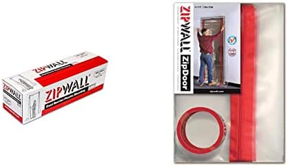 ZipWall PY50 Dust Barrier Plastic Sheeting, 3 mil & ZipDoor ZDS Standard Dust by Unknown