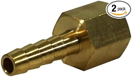 1/4" Brass Hose Barb Rigid Female Adapter by Unknown