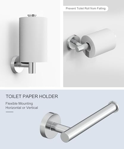 6 Pcs Chrome Bathroom Hardware Accessories Set SUS304 Stainless Steel - Image 4