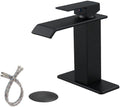 Waterfall Bathroom Faucet, Matte Black, Stainless Steel by Greenspring