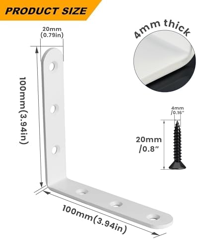 Alise 4Pcs Floating Shelf Brackets - Image 2