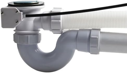 PP Material Bathtub Elbow Drain Pipe, P Trap Deodorant Sink Drain Hard Tube - Image 6