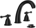 FORIOUS Bathroom Faucet 3 Hole Widespread 8" Sink Faucets Matte Black by FORIOUS