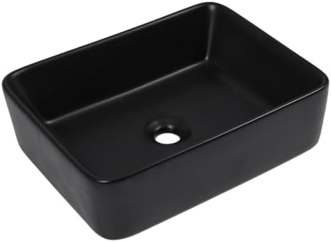 Logmey 19x15 Inch Black Vessel Sink by Logmey
