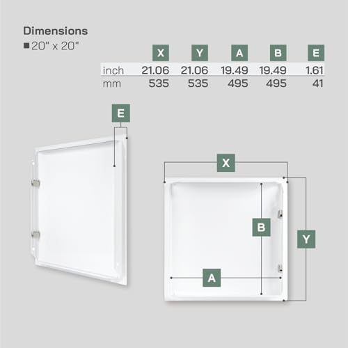 Vent Systems 20'' x 20'' Inch White Metal Access Panel - Image 2