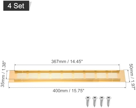 uxcell Air Vents Cover, Rectangle Louvered Ventilation Grille - Image 2