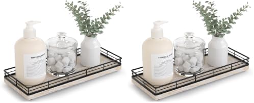 Bathroom Tray for Counter Top Organizer, Ash Wood Vanity Tray by Focusonit