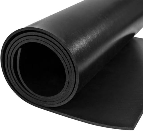 jxgzyy Solid Rubber Sheet Roll 118"x40"x1/8" Heavy Duty Rubber Flooring Roll by jxgzyy