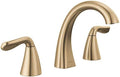 Delta Arvo Brushed Gold Faucet 3 Hole, 8 Inch Widespread Bathroom Sink Faucet by Unknown