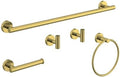5 Pcs Brushed Gold Bathroom Accessories Hardware Set SUS304 Stainless Steel by HOMEMYSTIQUE