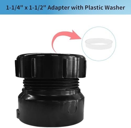 LESSO ABS Trap Adapter, 1-1/2 x 1-1/4 Inch ABS Female Pipe Fitting, SCH40 White - Image 3