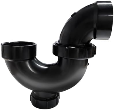 Lesso 1-1/2 Inch ABS P-Trap – HUB x HUB x Cleanout by LESSO
