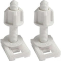 2Pcs White Plastic Toilet Seat Screws and Nuts by Calsgkspray