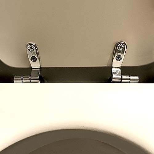 QWORK® Toilet Seat Hinge, Replacement Toilet Hinges Stainless Steel, 1 Pairs - Image 6
