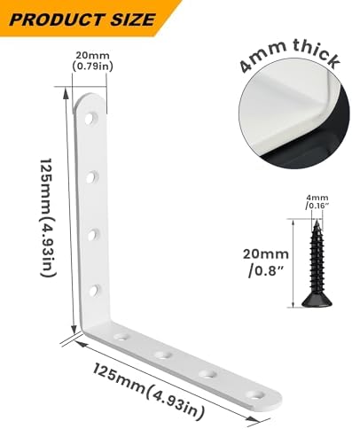 Alise 4Pcs Floating Shelf Brackets - Image 2