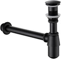 Bathroom Sink Stopper Bottle P Trap, Brass Core 1-1/4 inch Slip Inlet Drain by GORDEE