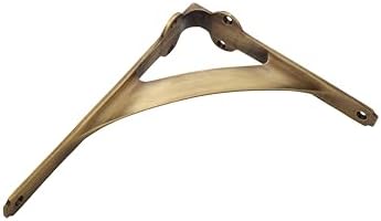 Height 7.88Inch Antique Brass Shelf Brackets Heavy-Duty Wall Mount Supports - Image 4
