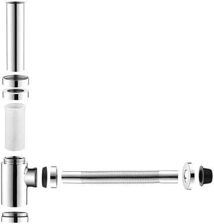 Bathroom Sink P-Trap Drain, Adjustable 1-1/4 Bottle P Trap Solid Brass Sink - Image 6