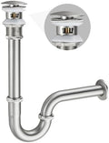 Bathroom Sink U Shape Bottle Trap Complete Set, Adjustable 1-1/4 Bottle P-Trap by DROPINKITCHENSINK