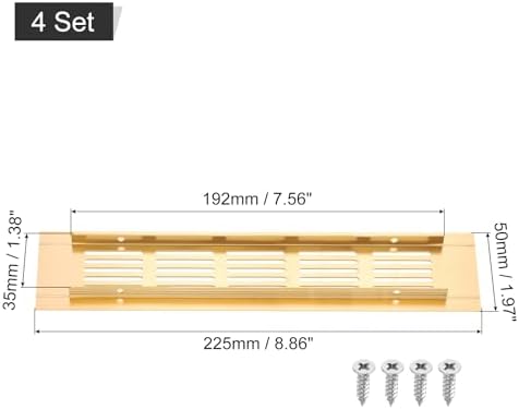 uxcell Air Vents Cover, Rectangle Louvered Ventilation Grille - Image 2