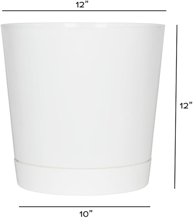 Novelty Majestic Full Depth Cylinder Pot, Glossy White - Image 3