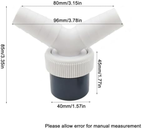 TopHomer 1 Pcs Y Drain Adapter 40mm Plastic Coupling Fit - Image 2