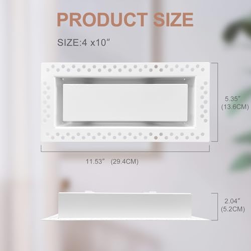 Flush Wall Vent Cover 4x10 Inch - Image 3
