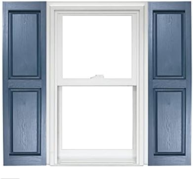 Polaris Homeside Raised Panel Vinyl Shutters 14-1/2in. x 55in. by Polaris