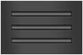 BUILDMART - 10x6 Modern AC Vent Cover - Decorative Black Air Vent - Standard by TexasBuildmart