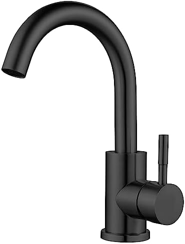 Wet Bar Sink Faucet Single Hole, Matte Black Single Handle Faucet by KOHONBY