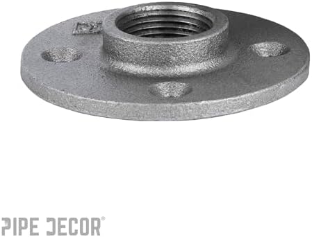 PIPE DECOR 1-1/4" Malleable Iron Floor Flange 4 Pack, Industrial Steel Grey - Image 5