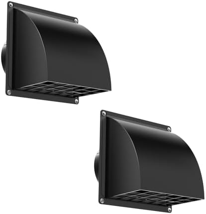 HG Power 2 Pcs 4 Inch Dryer Vent Cover Outside by HGPOWER