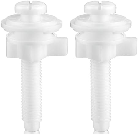 2 Pieces Plastic Toilet Seat Screws Plastic Bolts, Nuts & Washers Parts Kit by YOIASHGH