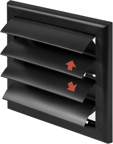 Plastic 4" Black Dryer Vent Cover - Image 3