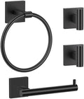 Towel Ring Set 4 Piece Bathroom Hardware Set Includes Towel Ring 2 Towel Hooks by LairuierBathroomHardwareSet