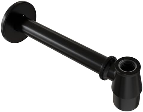 Novatto Solid Brass Bottle Trap in Matte Black, PTRAP-02MB by Novatto