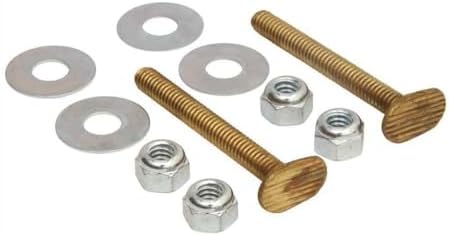 PROPLUS SOLID BRASS OVAL CLOSET BOLT DOUBLE NUT AND FLAT WASHER KIT, 5/16 IN. X - Image 2
