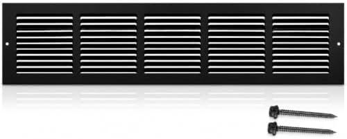 30x6 Black Steel Return Air Grille, Fits 31"W x 6"H Duct Opening by SmartSolutionsforHome