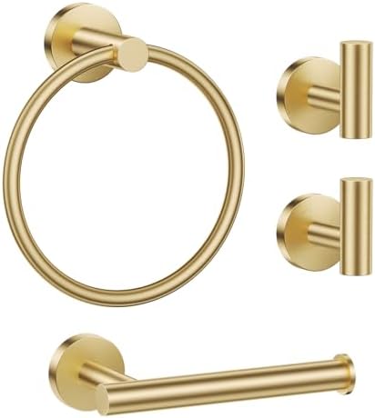 Lairuier Bathroom Hardware Set, 4-Piece Towel Holder Set Include Toilet Paper by LairuierBathroomHardwareSet