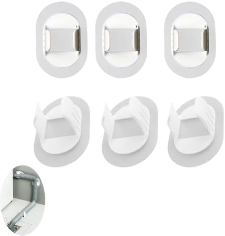 6 Pack Washing Machine Drain Hose Holder Guide Wall Mount Self-adhesive Fixing by Unknown