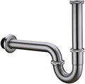 Brass P Trap, 1 1/4 Bathroom Basin Sink Waste Trap Drain Kit by Orhemus