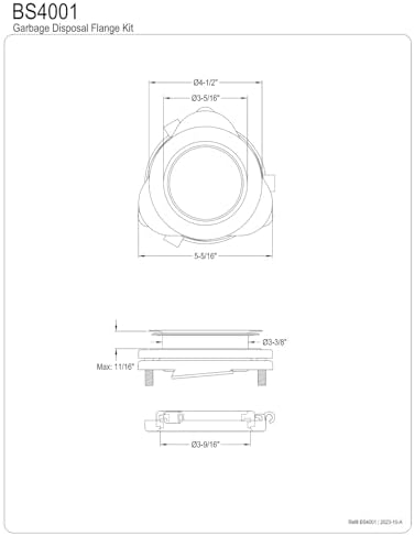 Kingston BS4001 Garbage Disposal Flange, Polished Chrome - Image 2
