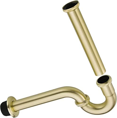 Bathroom Basin Sink U Shape Trap, Brass Core Adjustable Height 1-1/4 Bottle - Image 6