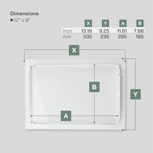 Vent Systems 12" x 8" Inch White Galvanized Steel Access Panel – Durable Access - Image 2