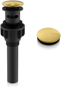 KENES Brushed Gold Pop Up Bathroom Sink Drain Assembly by KENESBathroomKitchen